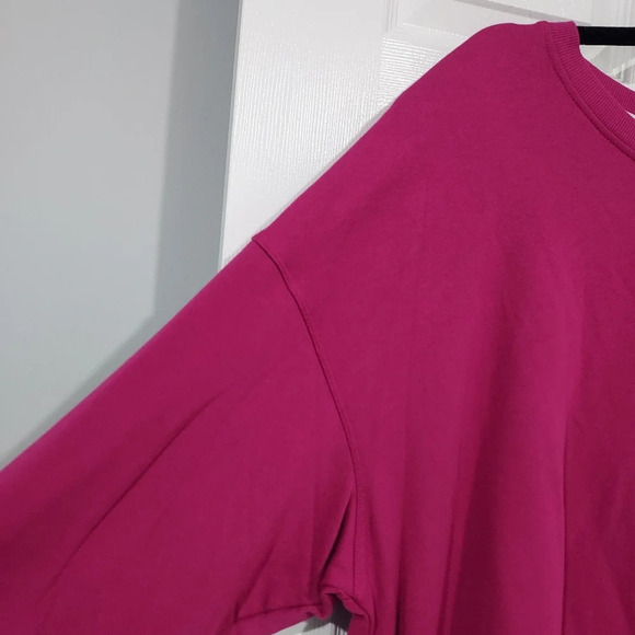 NWT Calvin Klein Performance Pink Terry Cozy Sweatshirt in Size 2X - Picture 6 of 11